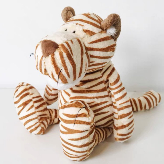 Comercio exterior bosque animal a rayas Tigre amarillo muñeca Tigre lindo juguete de peluche Ragdoll muñeca transfronteriza al por mayor