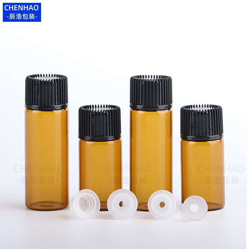 茶色精油瓶 1ml-5ml精华原液小样分装瓶 化妆品玻璃瓶 螺口精油瓶|undefined