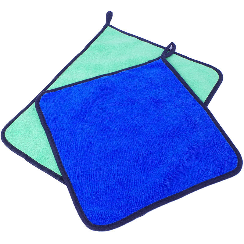 钓鱼毛巾带扣 双层洗车毛巾 擦杆毛巾带登山扣 擦手抹布渔具批发