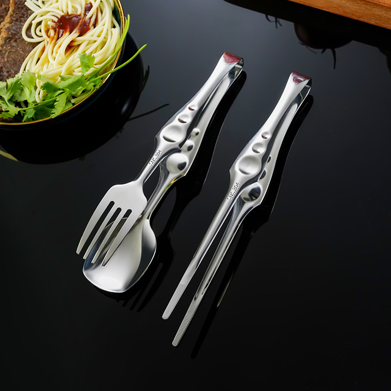 European style barbecue clip 304 stainless steel barbecue clip fried fish pancake clip kitchen food clip food clip