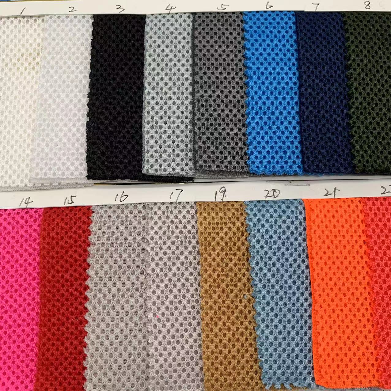 现货三明治 圆孔透气鸟眼布 网眼布 鞋帽箱包汽车坐垫辅料网布