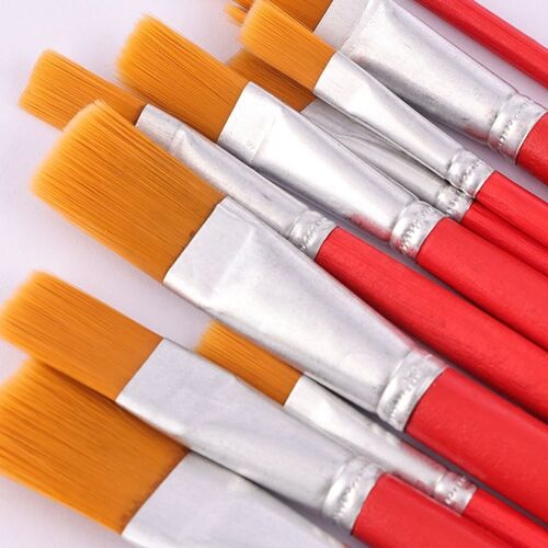 Red rod paintbrush nylon oil paintbrush watercolor gouache acrylic paintbrush set industrial glue paint brush row pen