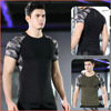 Sige Figure Short sleeved Quick drying T-shirt Men's T-shirts Mosaic motion Tights Basketball run Bodybuilding clothing