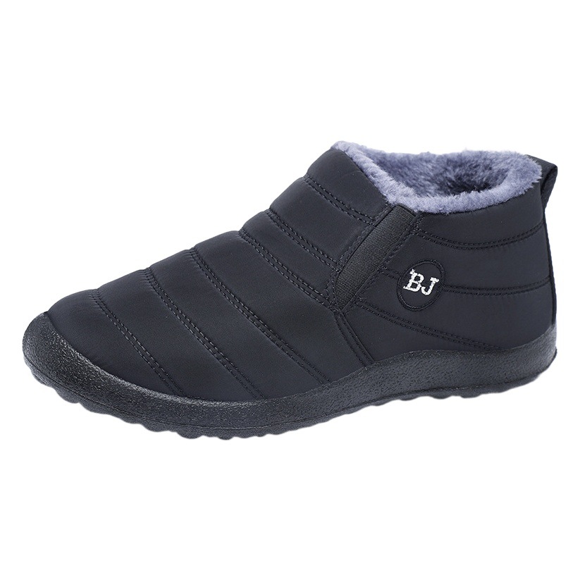 Botas de algodón de talla grande transfronteriza botas de nieve de moda de invierno forradas de lana gruesa hombres y mujeres pareja impermeable antideslizante comercio exterior zapatos de algodón mujeres