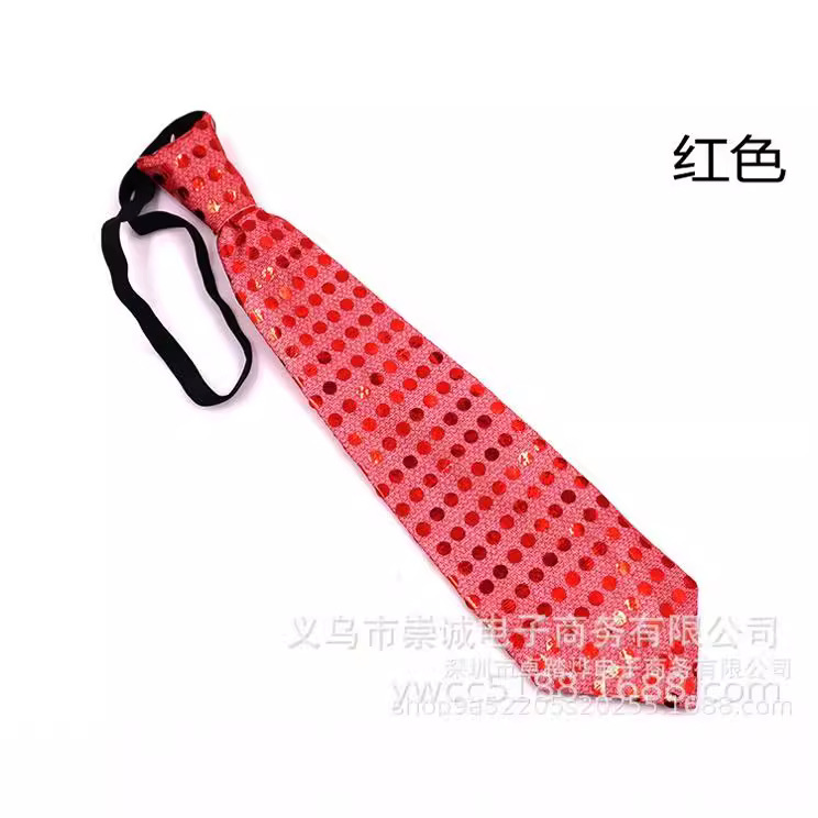 Corbata luminosa LED, lentejuelas intermitentes, corbata luminosa, concierto, reloj del día del niño, accesorios de atmósfera