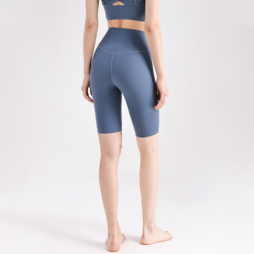 2024 spring and summer new high-waist sports five-point yoga pants peach butt lift outdoor cycling tight fitness shorts