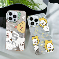 動物派對手機殼適用蘋果15水波紋14卡通IMD12新款13Promax可愛11
