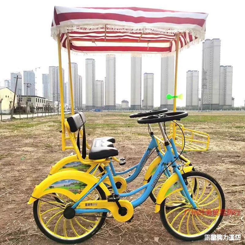 Tandem-велосипед на четырех колесах, семейный стиль