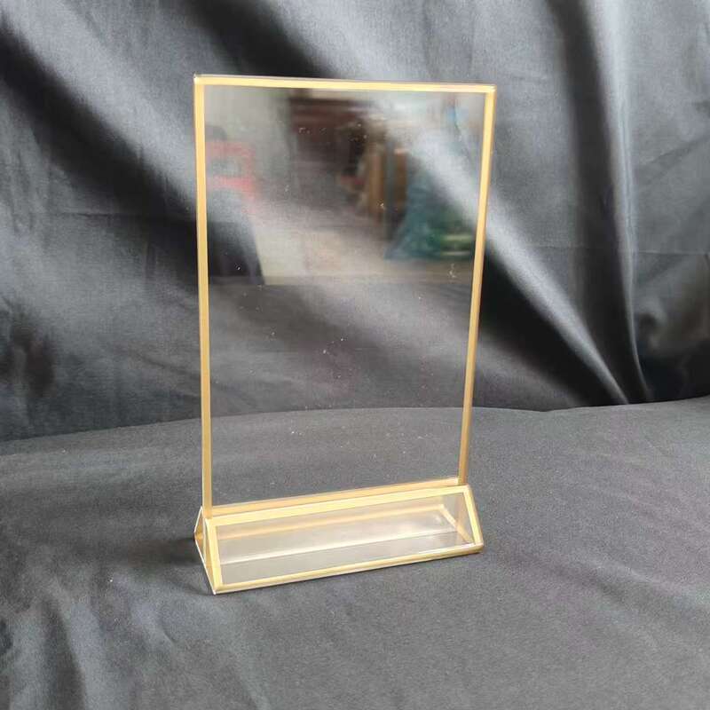 Acrylic Phnom Penh Triangle Table Card Double-sided Photo Frame Display Stand Transparent Table Card