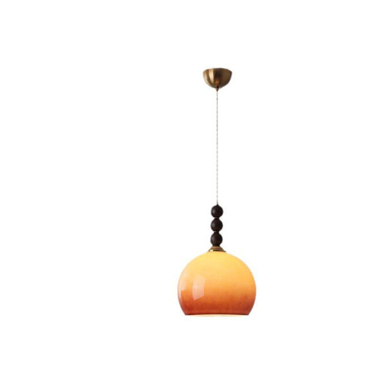 Lámparas de vidrio de madera maciza estilo antiguo a través del pasillo del dormitorio comedor simple entrada caramelo candelabros creativos franceses