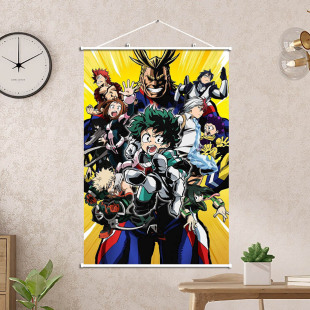 My Hero College Thermal Transfer Hanging Paintings Green Valley Burst Hao Jiao Frozen My Hero Academia Decorative Hanging Paintings