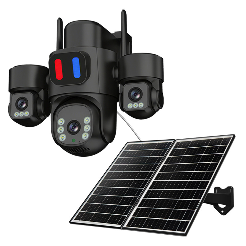 Transfronterizo 360 sin ángulo muerto HD Full Color con visión nocturna al aire libre cámara de monitoreo solar impermeable sin red remota