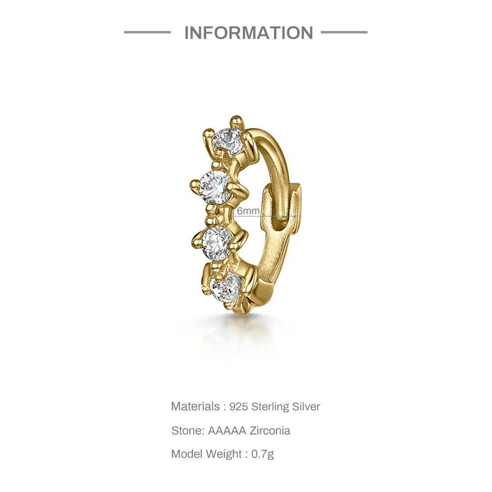 3g Weight Zircon Inlay Material Earrings Classification 1 Piece Quantity Daily Occasion 925 Sterling Silver Material Round, Square Pattern Women'S Gender Inlay Design Retro Style 1 Piece 925 Sterling Silver Zircon Round Square Earrings 无