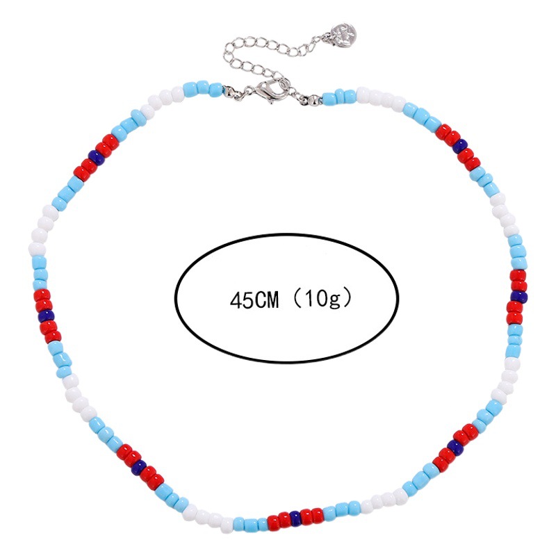 La ópera tailandesa interpreta mi amor con tu corazón bkpp mismo estilo colorido collar de cuentas de arroz de vidrio collar de pulsera con cuentas