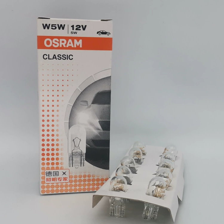 OSRAM 12V W5W T10 2825 W2.1x9.5d CLASSIC маленькая лампа для рыбьего хвоста