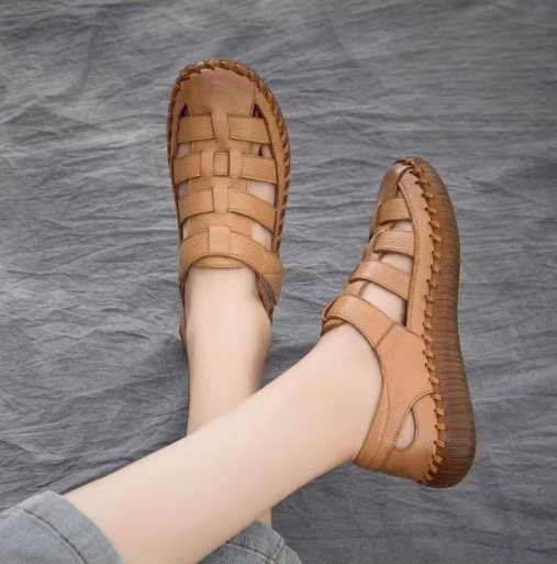 2026 nuevo verano de tendón suave sandalias madre con suela gruesa cómoda zapatos agujeros transpirables sandalias antideslizantes