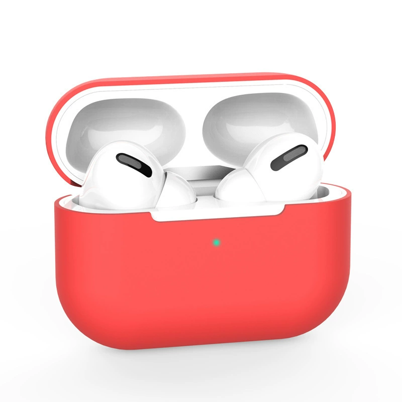 Силиконовый беспроводной защитный чехол (совместимый с Apple) для наушников, тонкий софт-тач, многоцветный