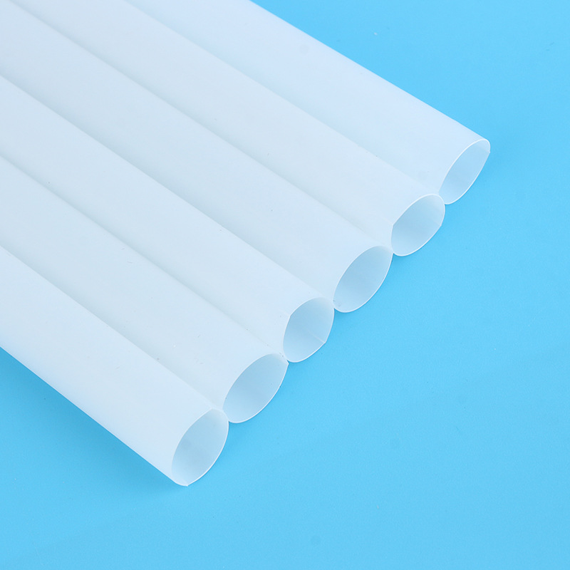 Degradable PLA paja gruesa desechable resistente a altas temperaturas envasado independiente té de leche plástico ecológico al por mayor blanco 230