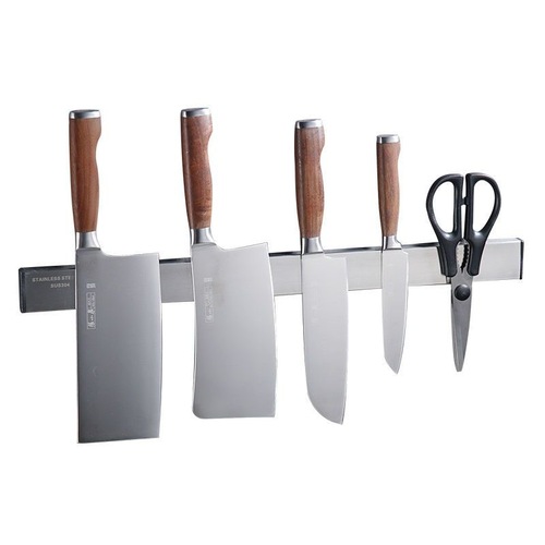 Magnetic knife holder kitchen wall-mounted rack with strong magnetic force, aluminum alloy magnetic knife storage stand