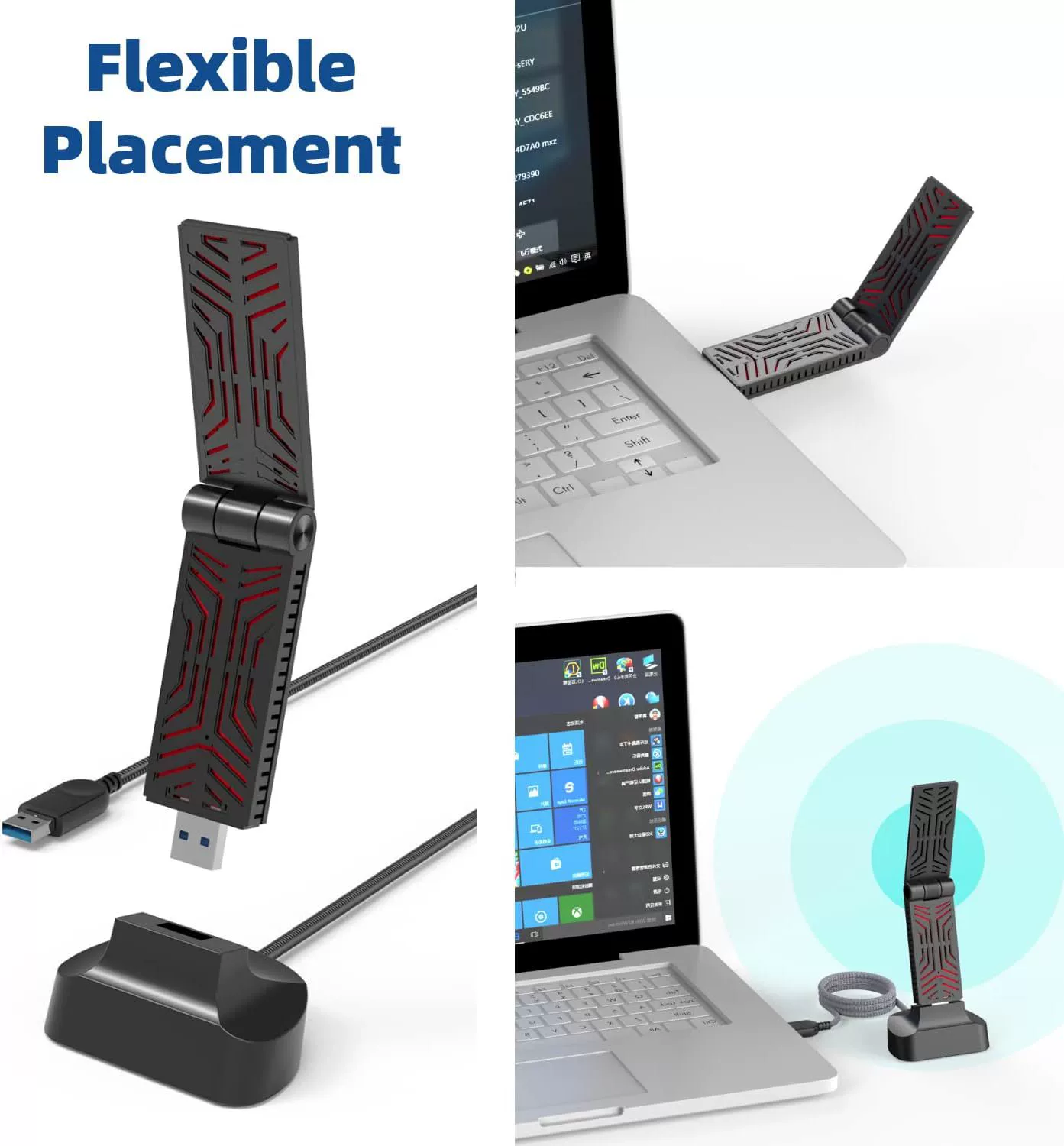 Wavlink is suitable for computer dual -frequency wireless AX1800 WIFI 6 usb network adapter