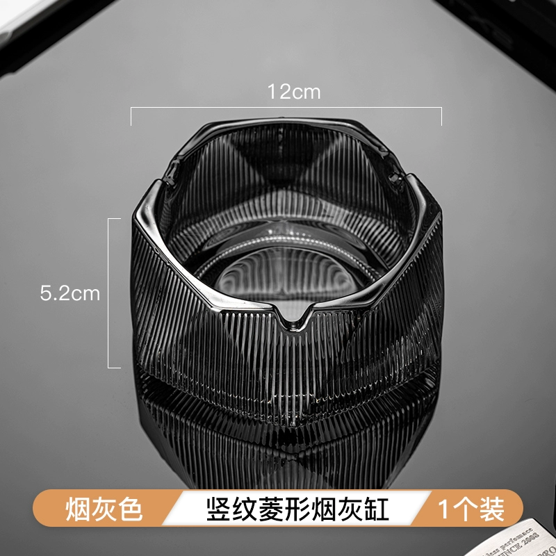 Big glass ashtray for commercial use for office, light luxury style