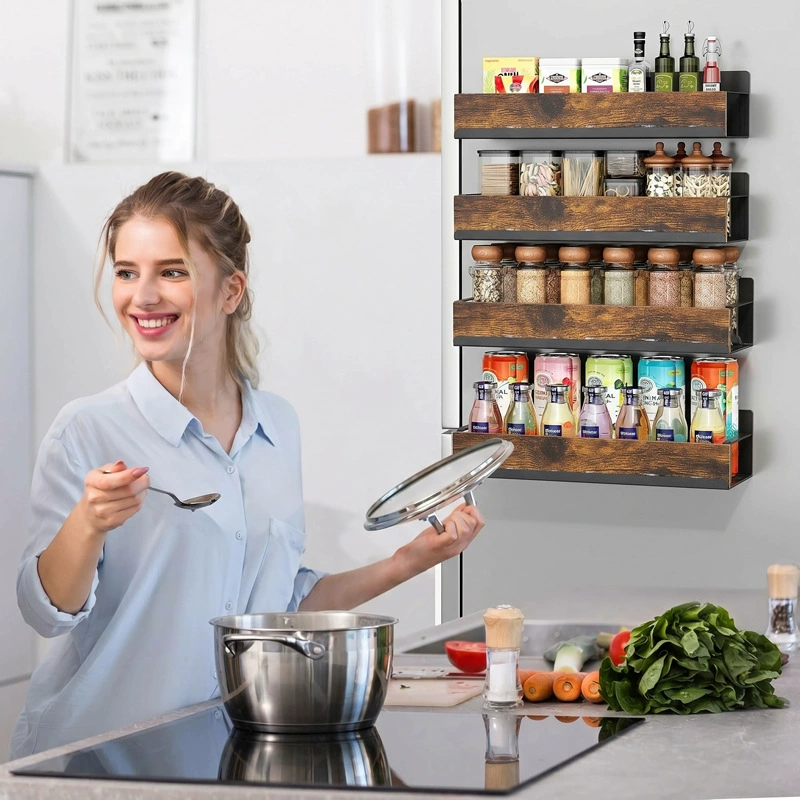 Spice Rack Magnetic Shelf Rack No-drill Kitchen from Yomiego