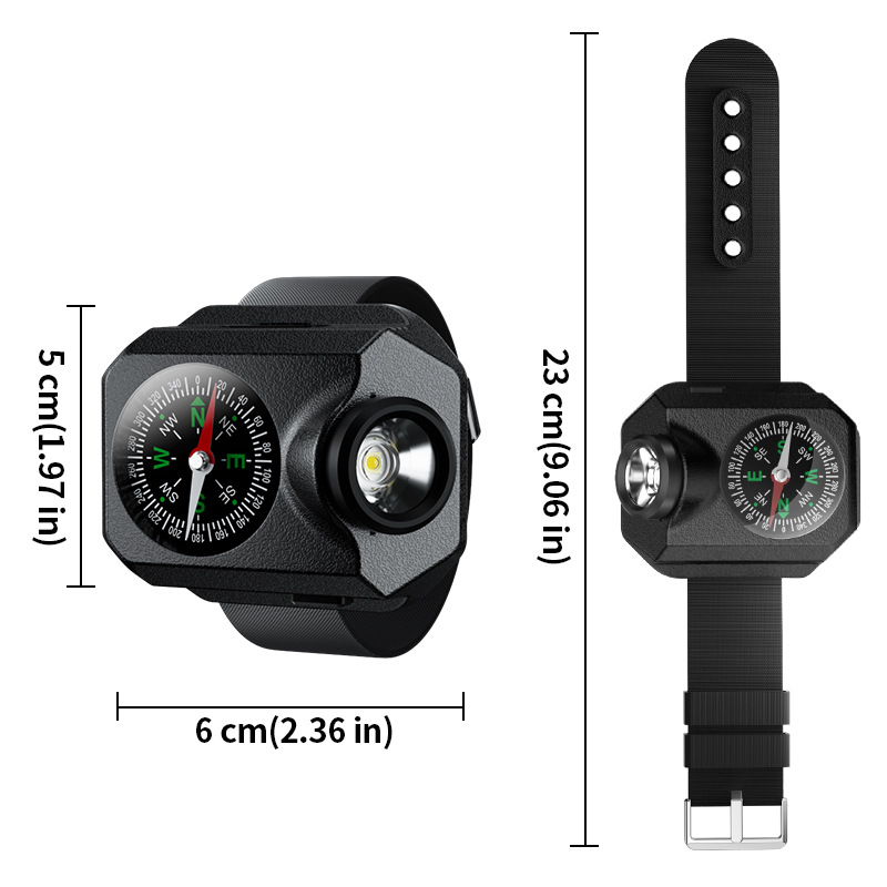 Cross-Border New Outdoor Camping XPG Wrist Wilderness Survival Climbing Adventure Compass Watch LED Running Light_voghion.com