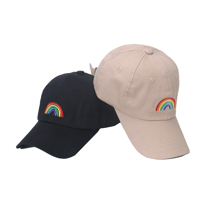 Unisex Fashion Rainbow Embroidery Flat Eaves Baseball Cap display picture 3
