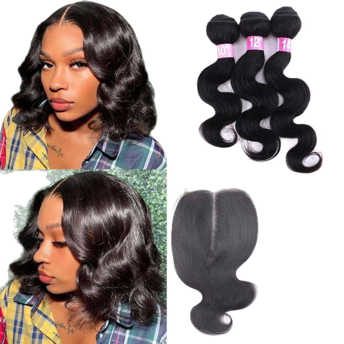 Peluca de cabello humano real 4x4x1 con frente de encaje TPart, postizo con raya en medio, pieza de reemplazo capilar, comercio exterior en stock, estilo celebridad