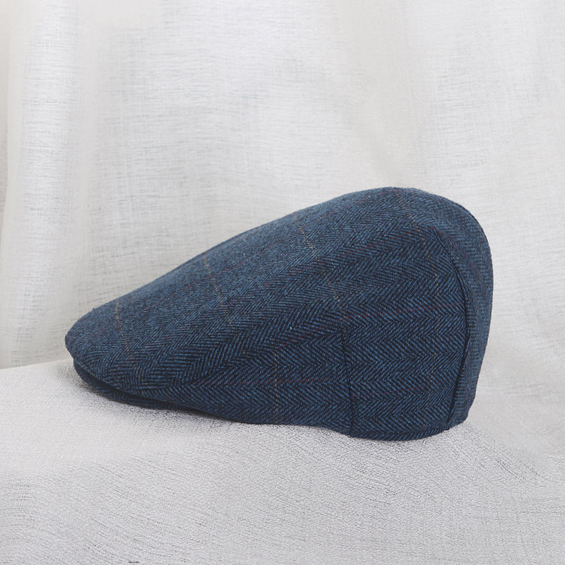 Unisex Newsboy Cap Herringbone Vintage Octagonal Hat For Couples_voghion.com