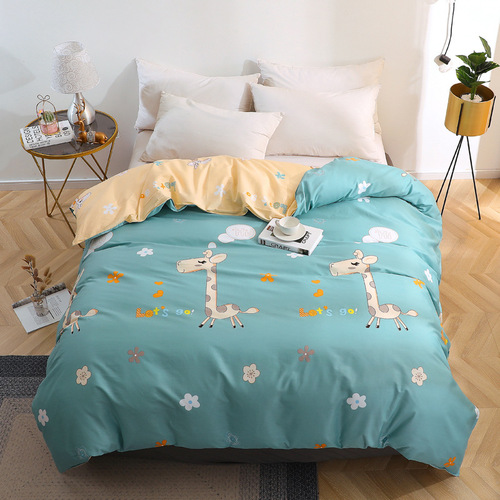 Single piece pure cotton quilt cover for home use four seasons single and double cotton quilt cover single product student dormitory bedding wholesale