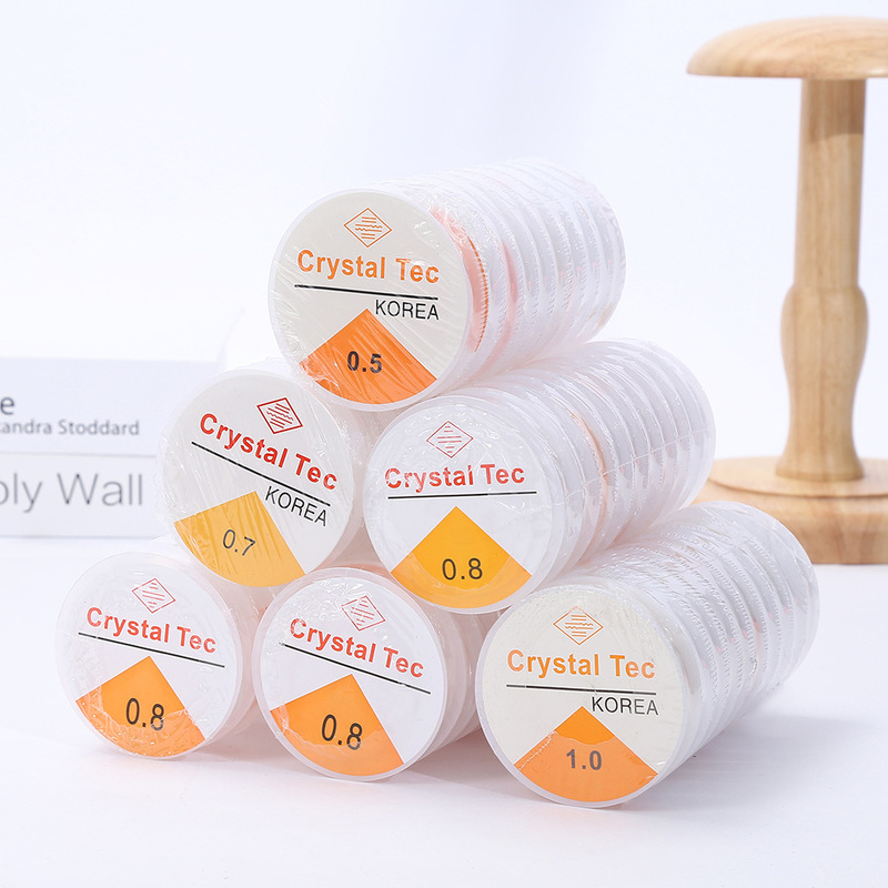 diy Handmade Elastic Crystal Line Beaded Crystal Line Transparent Elastic Line Bracelet Necklace Line Round Transparent Elastic