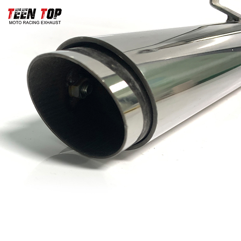 Motorcycle Exhaust Pipe Modified Yamaha Xv125 Xv250 Retro Stainless Steel Exhaust Pipe Silencer