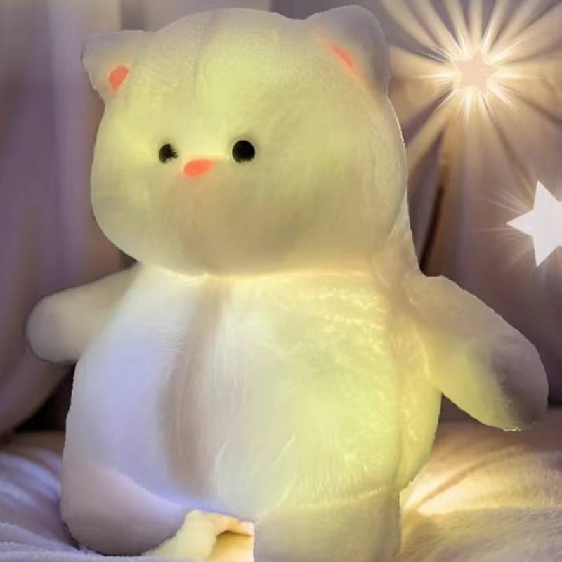 LED Cute Sitting Kitten Doll Plush Toy Colorful Luminous Kitten Doll Foreign Trade Cross-Border LED Cute Sitting Kitten Doll Plush Toy Colorful Luminous Kitten Doll Foreign Trade Cross-Border