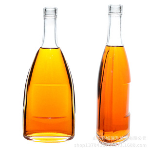 Wholesale Glass Wine Bottle 500ml Red Wine Sub-Bottling Bottle Transparent Glass Sealed Foreign Wine Ice Wine Self-Brewed Small Wine Bottle