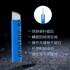 Blue skin double row high and low 23 needle semi permanent beauty pupil eyeliner, mist eyebrows, lip tattoo easy to color, manual needle.