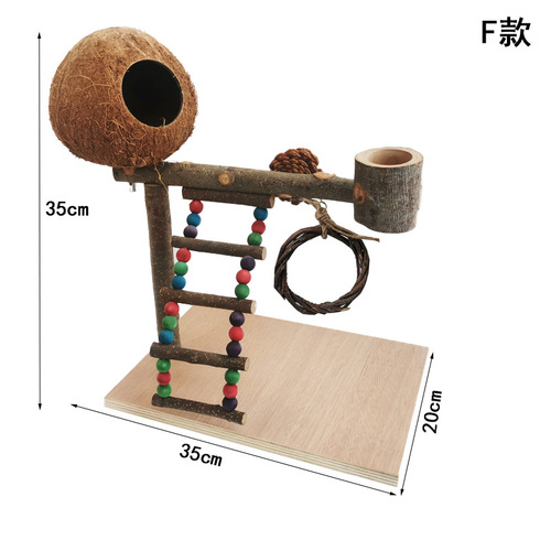Solid Wood Parrot Stand Bird Training Stand Parrot Toy Supplies Desktop Training Stand Parrot Stand Pole Interactive Playground