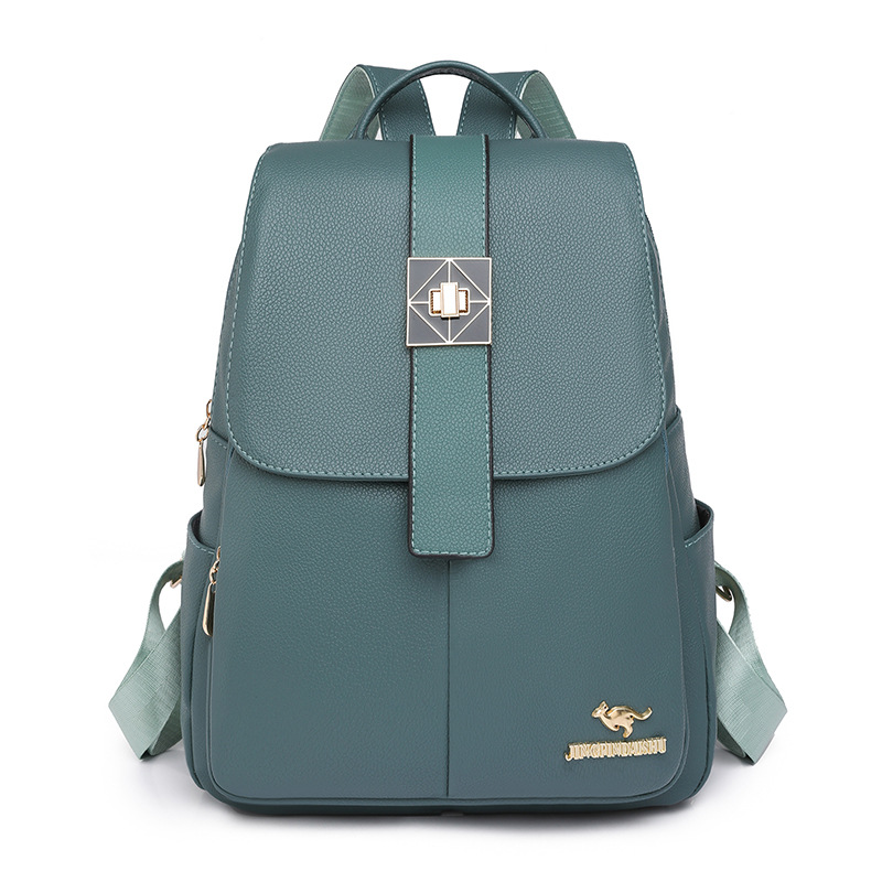 Comercio exterior al por mayor 2023 invierno nuevo estilo coreano damas PU mochila simple salvaje mochila de viaje al aire libre mochila escolar