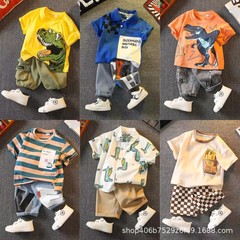 男の子サマースーツ2025新作韓国風子供ハンサム服トレンド男の子夏おしゃれ2点セット
