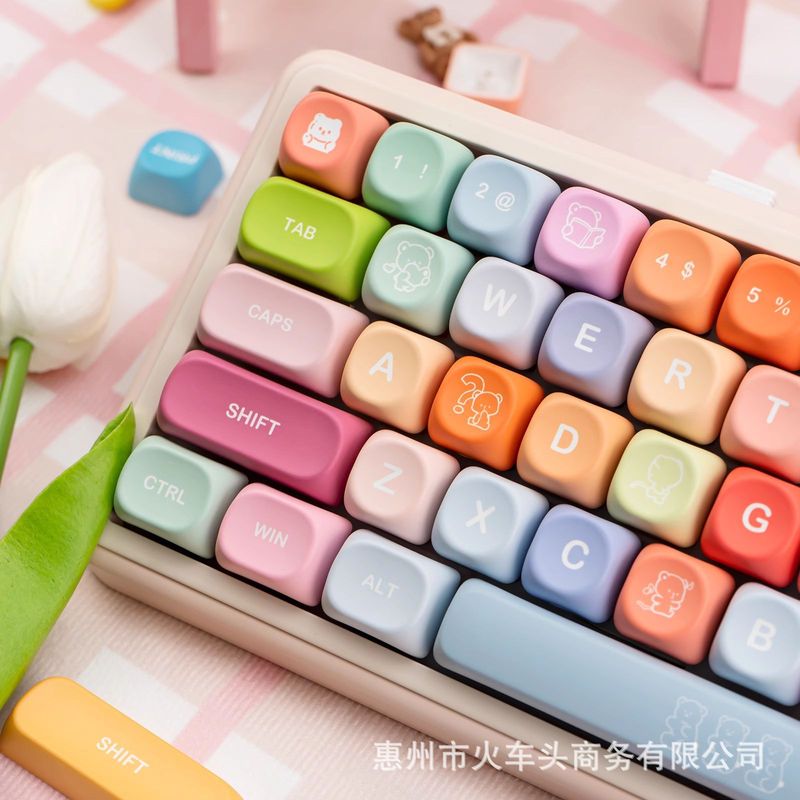 ベアーグミキーキャップMOA高さキーキャップPBT五面熱昇華不透光カスタム機械キーボードキーキャップ|undefined