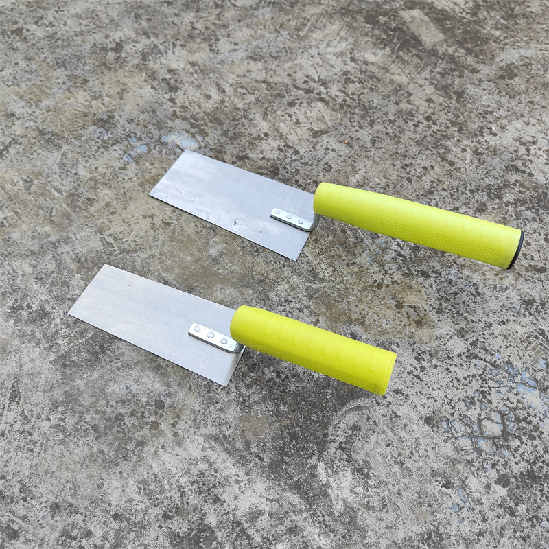 塑料柄灰匙小铁板小泥板小泥刮灰匙木柄抹泥板梯形抹泥刀小铲子泥