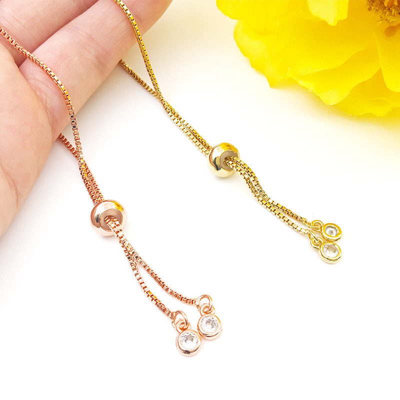 1 Piece 22cm Copper Solid Color Polished Chain display picture 14