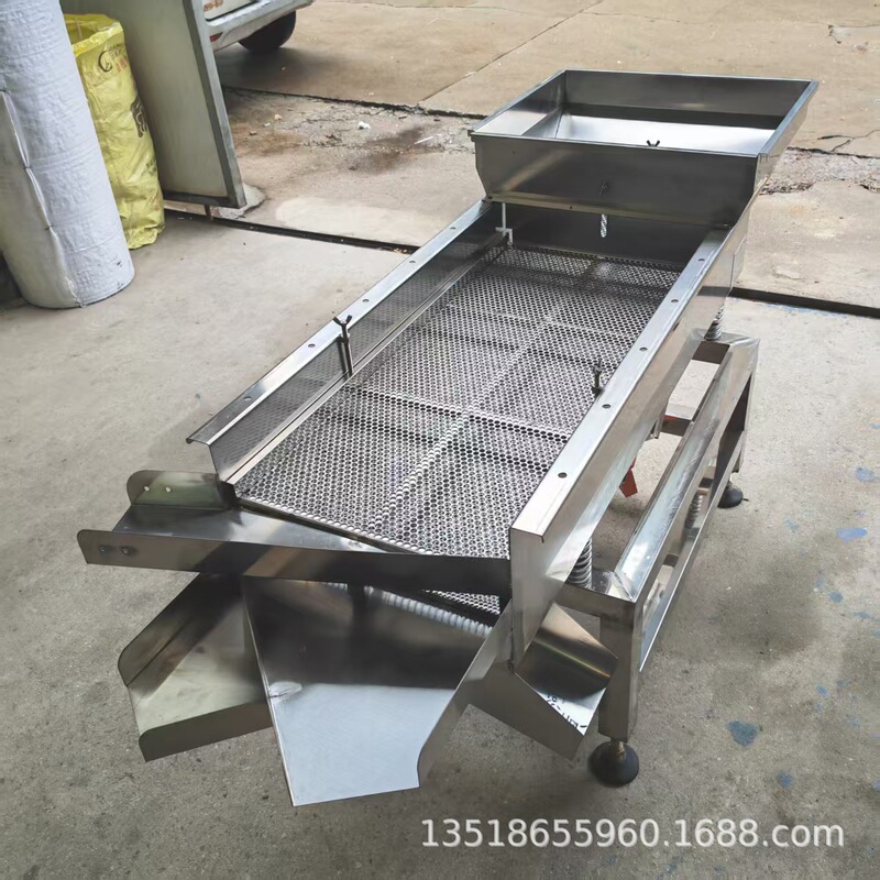 Stainless Steel Linear Vibrating Screen Sz-40 Screening Machine for Peanuts, Sesame Seeds, Anchor Sand, Melon Seeds, Tea Leaves with High Vibration Efficiency