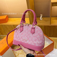 2025新款欧美时尚印花手提包通勤大容量贝壳包单肩斜挎女包包bags