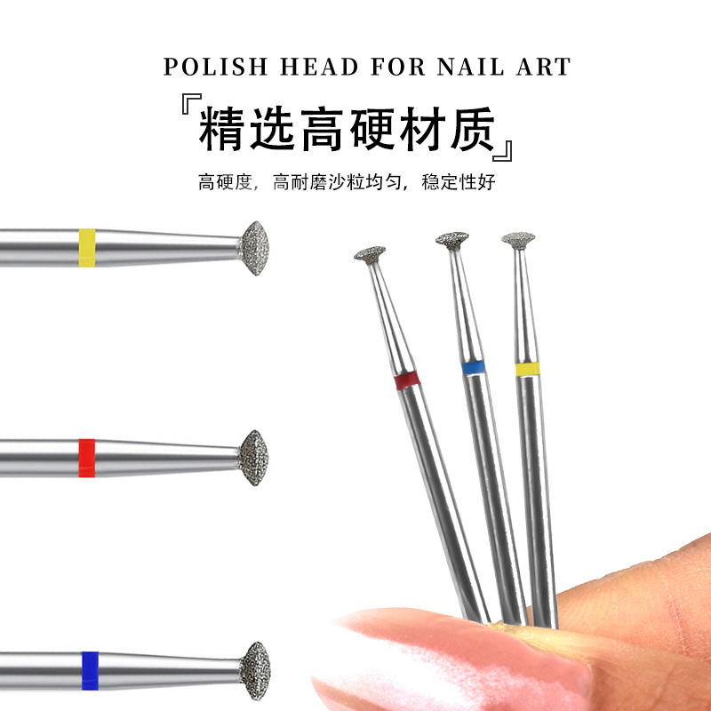 Disco de molienda de uñas disco pequeño disco volador de molienda de diamante pretratamiento de estilo ruso de eliminación de uñas bolsillo abierto de molienda