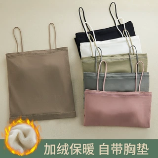 秋冬新款保暖背心加绒加厚吊带打底衫1806加绒百搭防寒保暖衣女