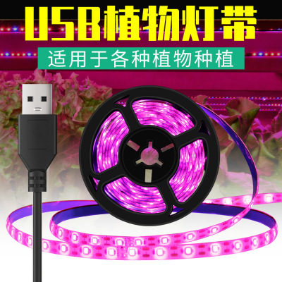 跨境led植物生长灯全光谱防水植物灯带usb家用花卉多肉补光种植灯|ru