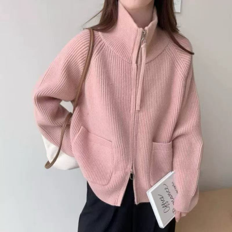 毛衣外套女宽松秋冬新款慵懒风休闲洋气外穿针织开衫小个子上衣|undefined