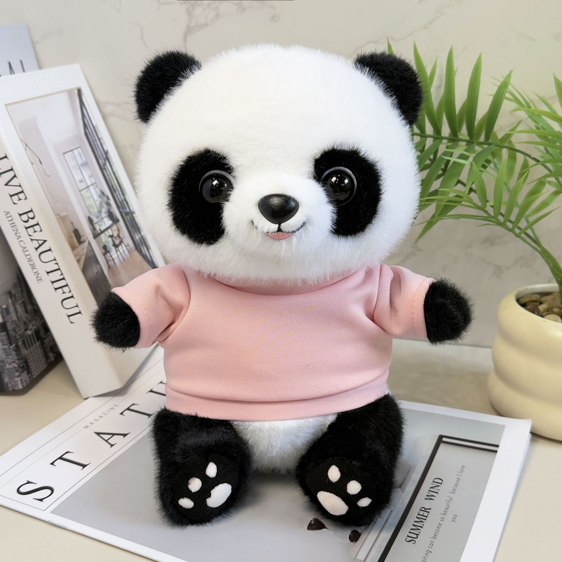 Cute tesoro nacional panda muñeca muñeca de peluche muñeca panda muñeca Chengdu logotipo de la empresa de impresión de recuerdos