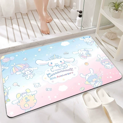 Avtomobil döşəmə paspasları – Cute Bathroom Rug - blue-pink-gradient-cinnamon-4060